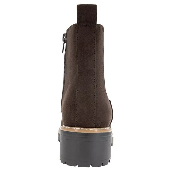 Kensie Ladies' Chelsea Faux Suede Boot, Brown, 8.5 - Picture 5 of 6